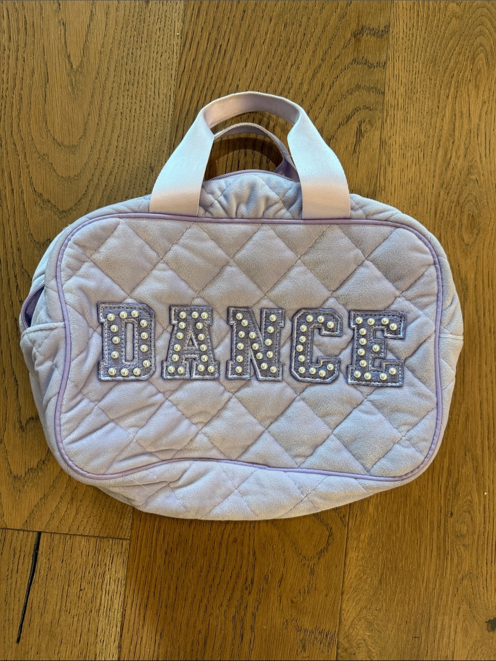 Lilac Quilted Dance Tote Bag for Kids